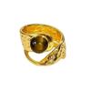 Tiger'S Eye Stone Geometric Opening Ring Women'S Retro Fashion High-End Temperament Irregular Index Finger Ring