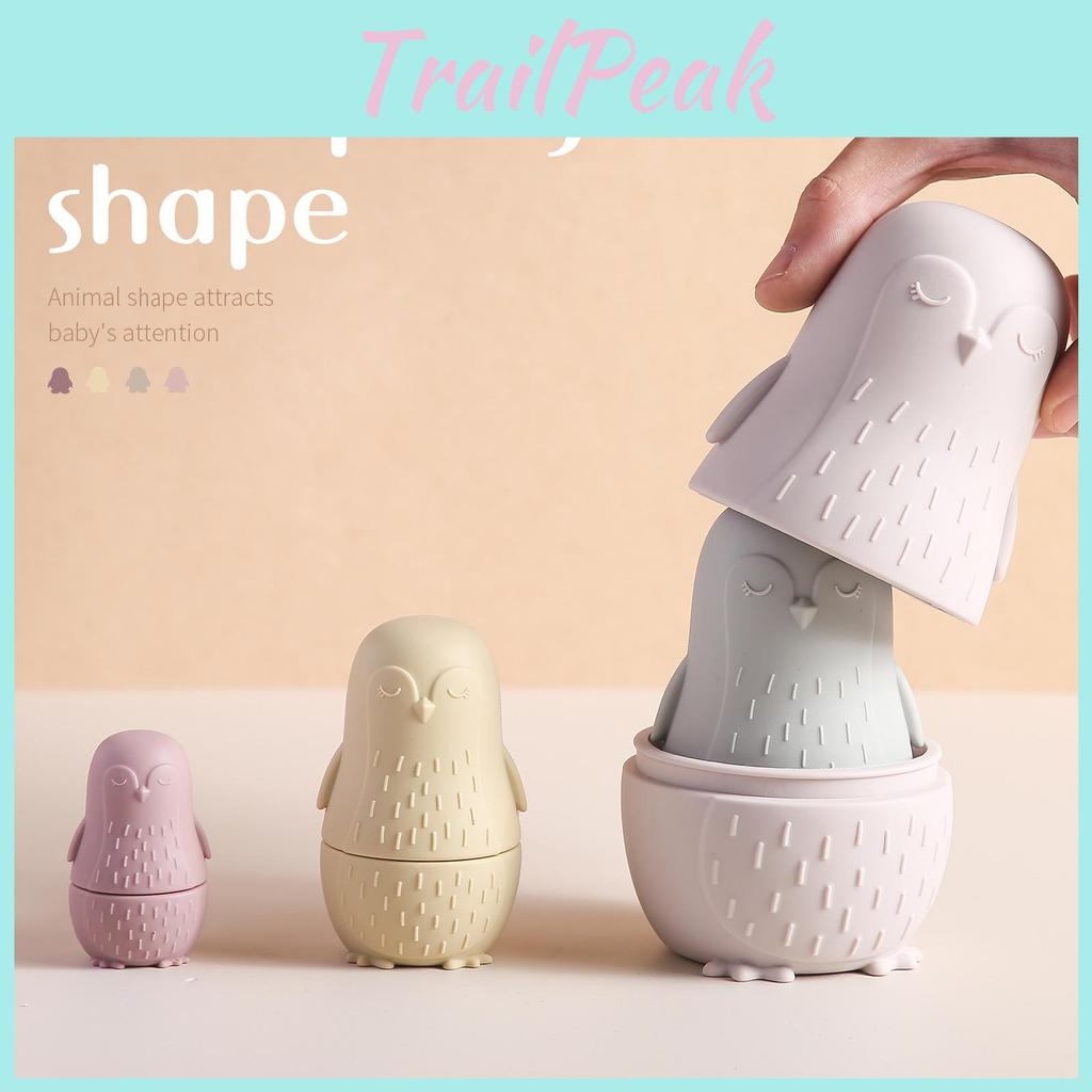Penguin Silicone Nesting Doll Toy For Kids With Educational Fun And Diy Experience