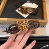Cute Leopard Print Kitten Hair Clip - Girly Twist Bun Accessory