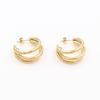 Stylish And Simple Multi-Layer Round Line C-Shaped Earrings Women'S High-End Sense Niche 18K Earrings Do Not Fade