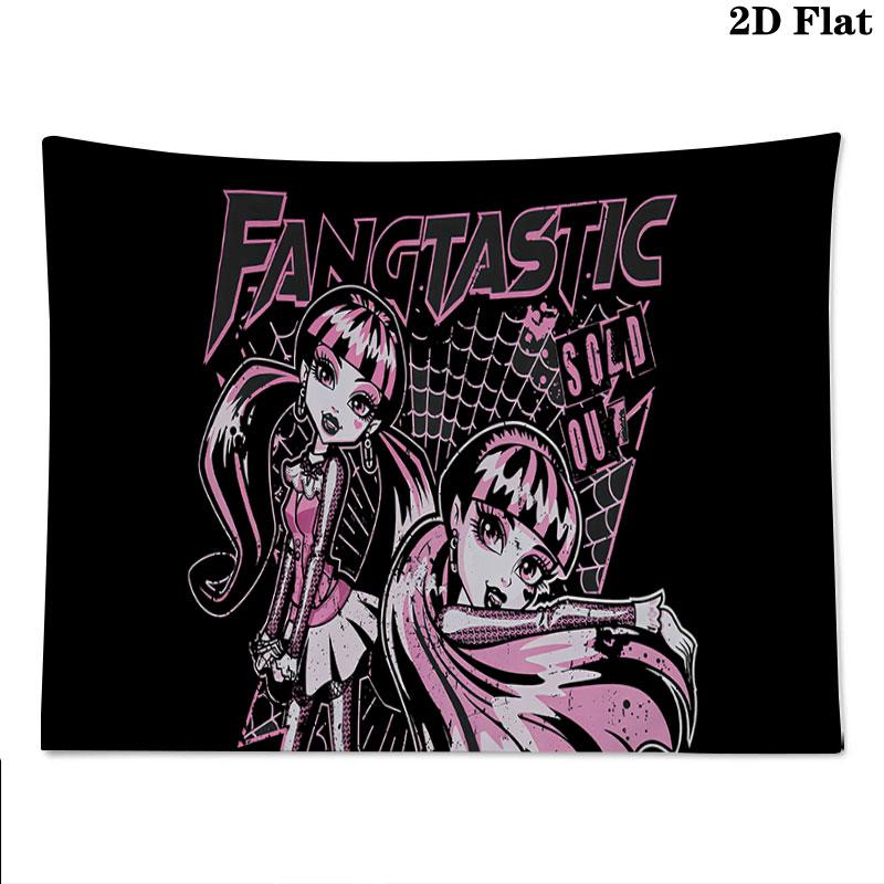 Draculaura Wall tapestry, aesthetic printed fabric blanket, suitable for bedroom, living room, and home decor.