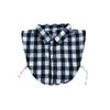 Insert Casual Cotton Collar Elegant Sweet False Collar Half Shirt for Lady Delicate Checkered Collar Casual Insert