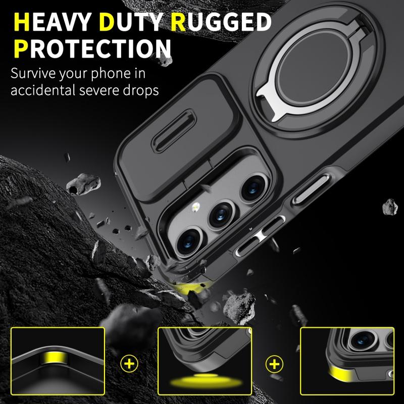 For Samsung Galaxy A55 A54 A35 A16 A15 A13 A06 A05 A05S Magnetic Finger Ring Holder Military Protective Case