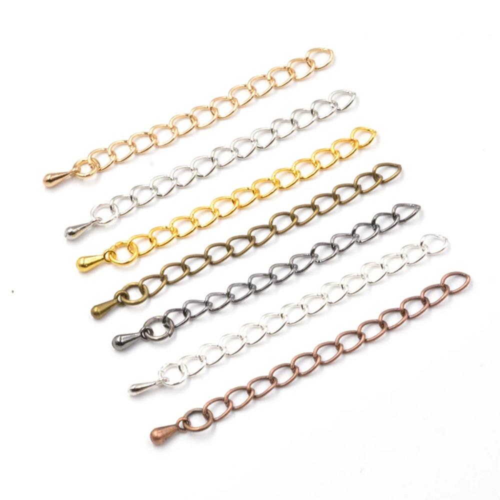 Wassertropfen Endperlen Verlängerungskette Karabinerverschluss Verbinder für DIY Schmuckherstellung Armband Halskette Zubehör