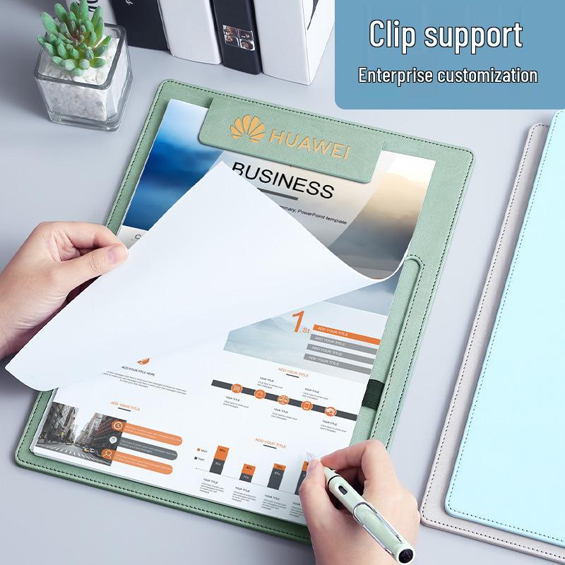 A4 Magnetic Leather Clip Board for Office & Meetings