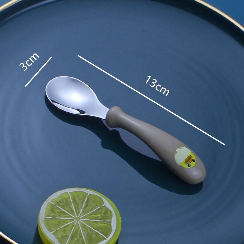 Baby Spoon Fork Gadgets Children Utensil Creative Cartoon Set 304 Stainless Steel Toddler Dinnerware Infant Feeding Portable