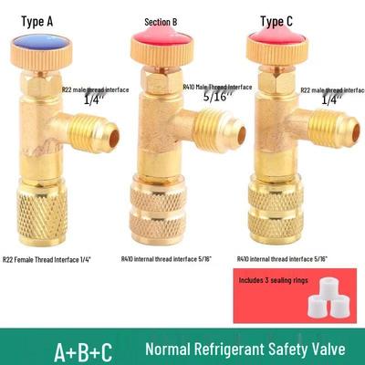 Air Conditioner Refrigerant Charging Safety Valve Kit