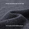 EMZ Erdos Men's Plaid Jacquard Round Neck Wool Cashmere Sweater