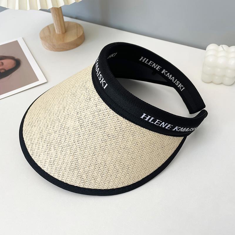 

UV vinyl large brim empty top hat women s summer cycling shading sun protection UV protection foldable sun hat Adjustable