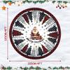 Merry Christmas Round Area Rug Non-Slip Low Pile Red Black Grid Xmas Tree Snowflake Carpet Farmhouse Washable Rugs Soft Xmas