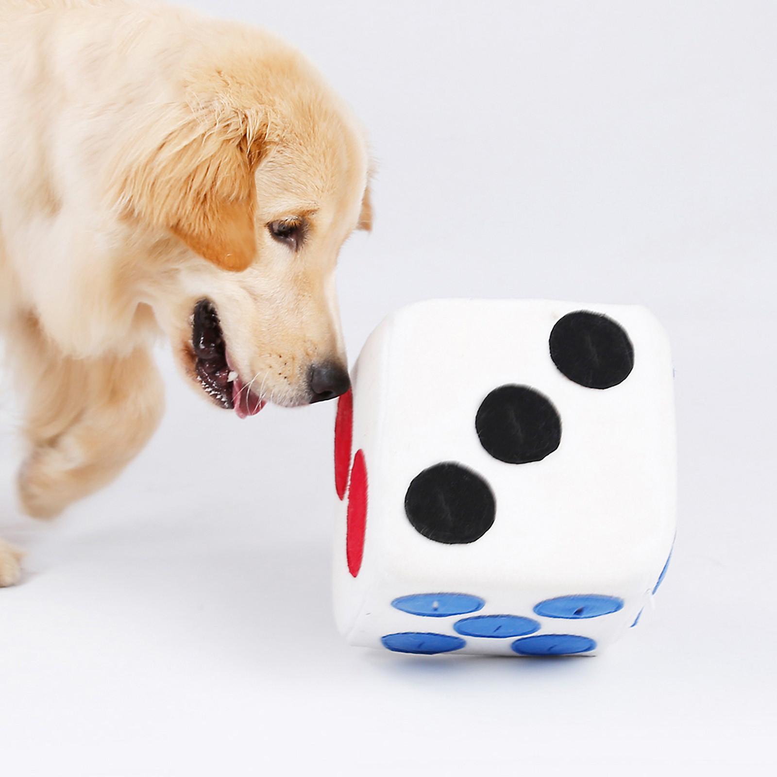 

Pet Training Toy Interactive IQ Training Toy Color Dice Shape Pet Accessories белый