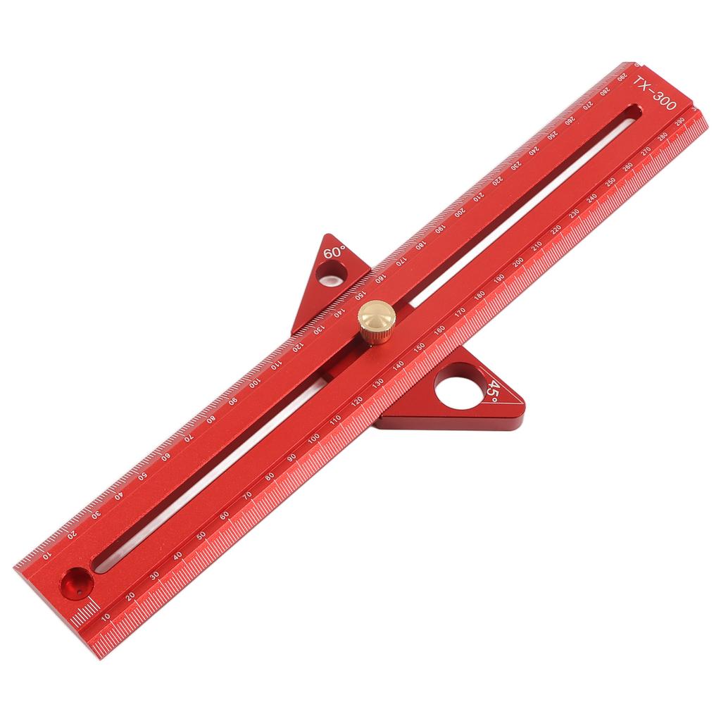 Woodworking T Track Ruler Multifunctional Aluminum Alloy Portable Wood Measuring Angle Ruler