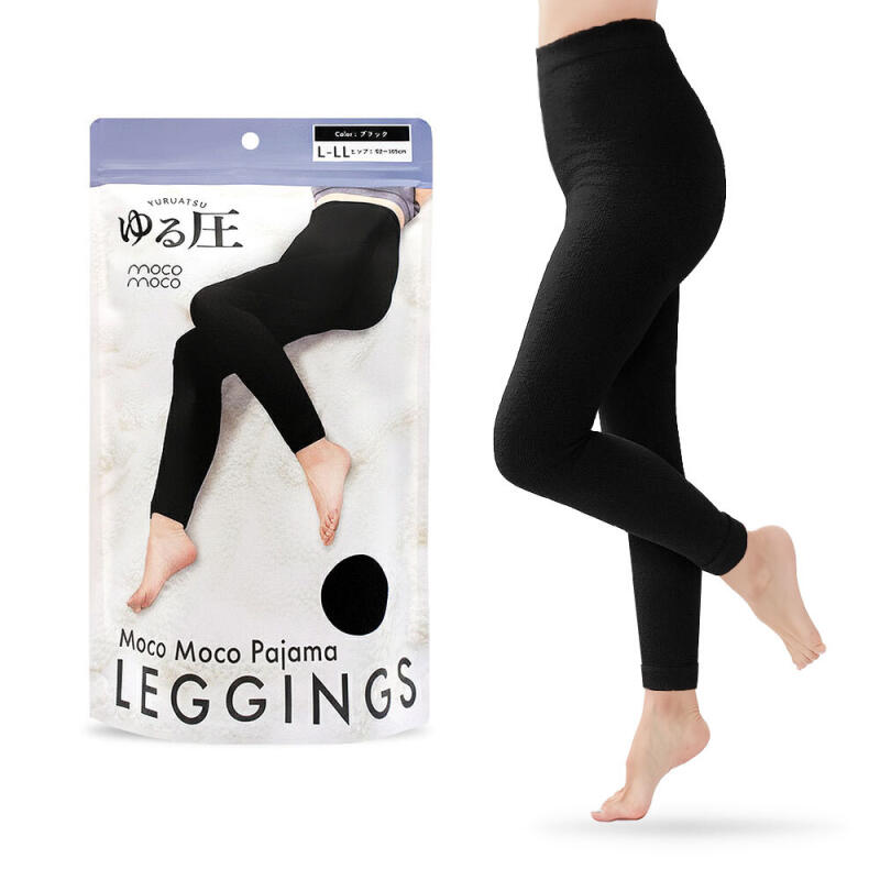 

Japanese direct import Mokomoko sleep pajama leggings (black) G