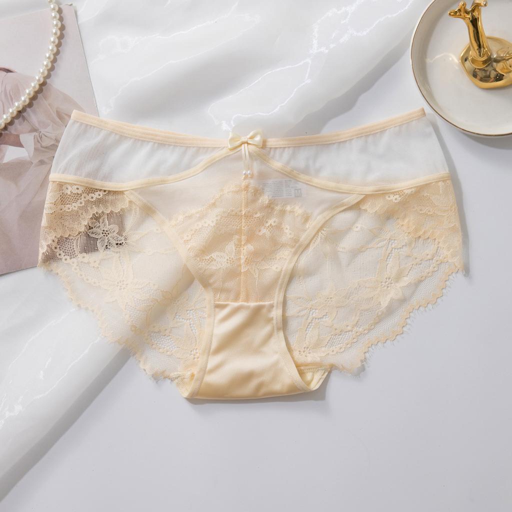 Mid Waist Lace Sexy Panties Breathable Plus Triangle High Elasticity Women’s Panties