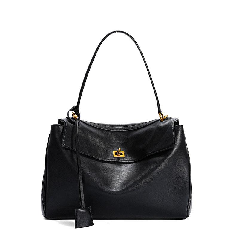 Spring and summer new leather bag large-capacity commuter tote bag simple and fashionable versatile shoulder bag