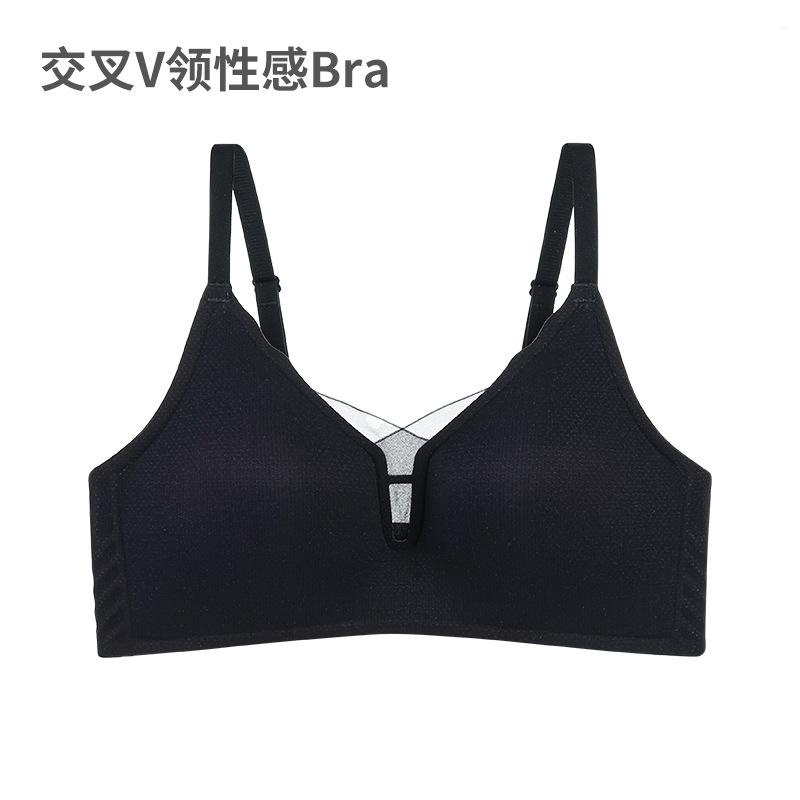 Women Thin Strap Push Up No Wire Seamless Bra