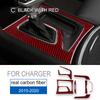 Real Carbon Fiber Gear Shift Panel Cover For Dodge Charger 2015-2016-2017-2018-2019-2020 Interior Trim Sticker Auto Accessories