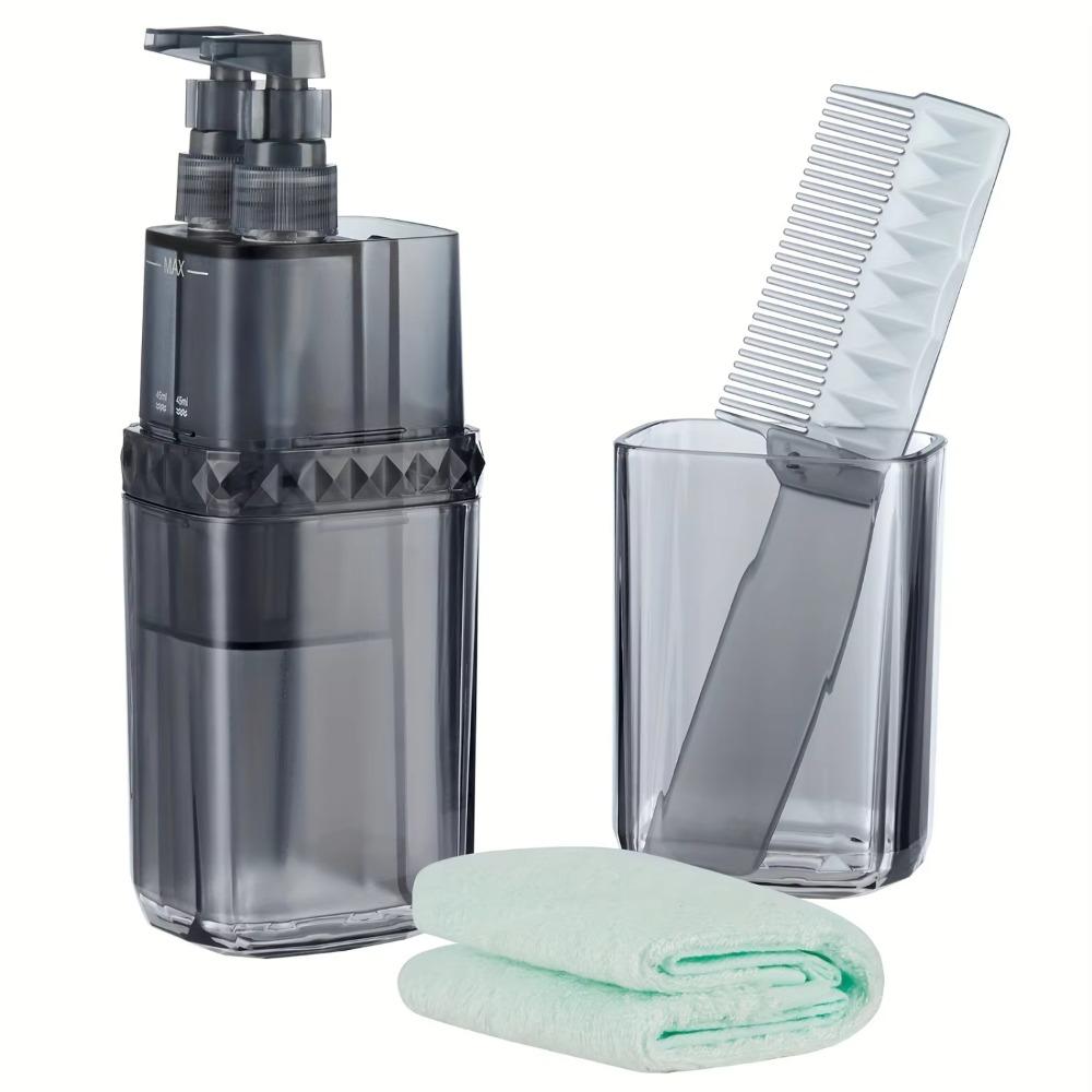 6 In 1 Travel Toothbrush Cup Separated Design Toothpaste Toothbrush Organizer  Hotel