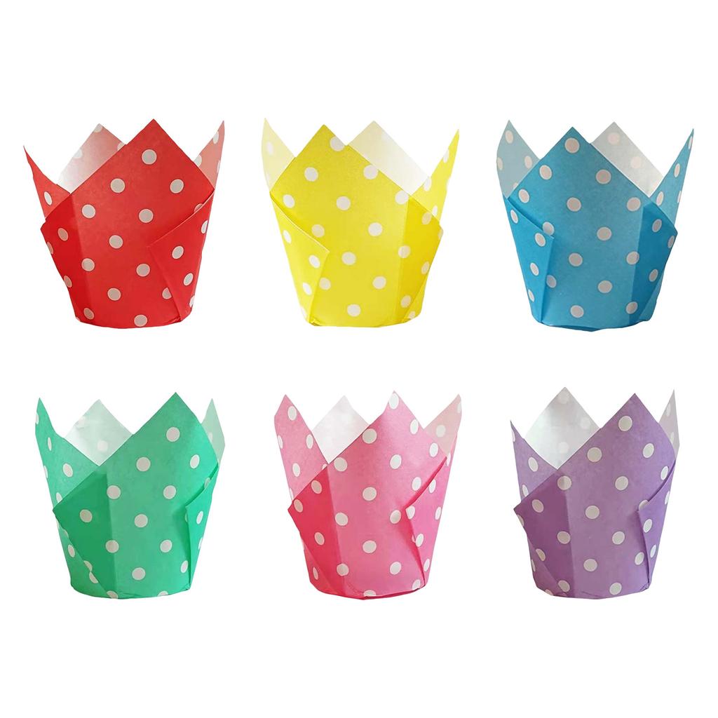 Wave Point  Cake Paper Cup Printing Flame Baking Household Oil Proof Bread Paper Tray Printing 200pcs