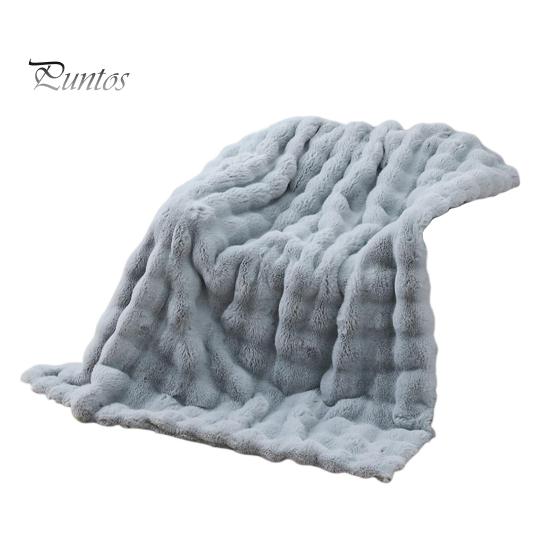 

Зимнее одеяло из утолщенного пушистого плюша с пузырьковым дизайном, уютное теплое одеяло для спальни, гостиной, офиса, дома, кровати, дивана, искусственного меха кролика 160*200cm светло-серый