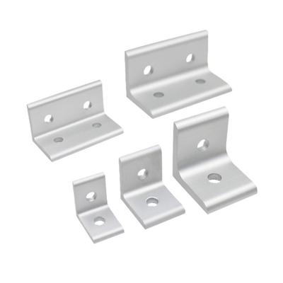 90 Degree Aluminum Profile Connector Flat Shape Right Angle Bracket  For Automation Rack