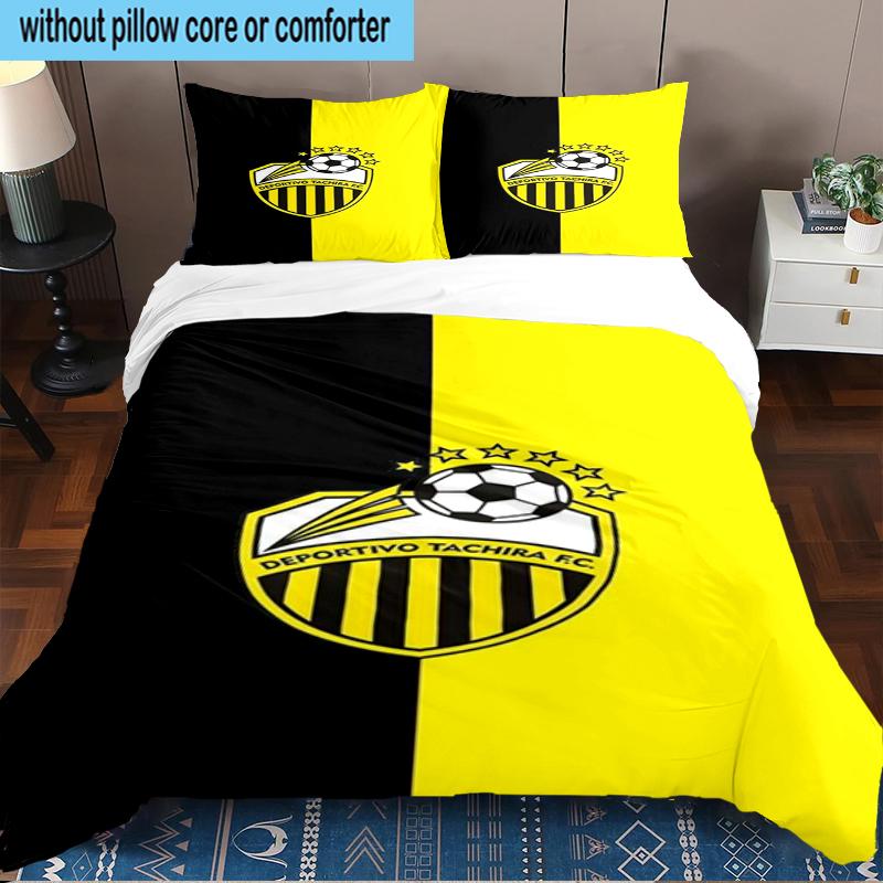 Deportivo Tachira Fc Crest 3PCS Bedding Set 2D Printing (Includes 1 Duvet Cover + 2 Pillowcases Coreless), Bedroom decor,Fan gift