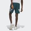 Adidas Originals Trefoil Tricolor Short Logo Print Quick-Dry Training Shorts Men Bottoms Green H09358