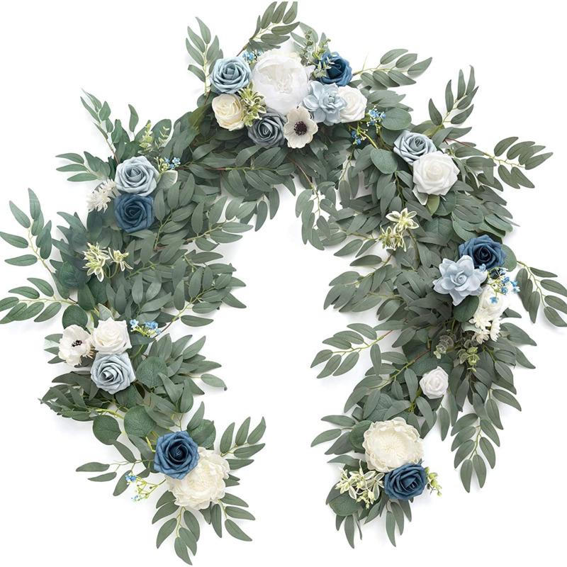 Wedding Table Simulation Flower Decoration 181x11cm Artificial Rose Table Long Vine Trailing Flower Arch DIY Party Backdrop Pops
