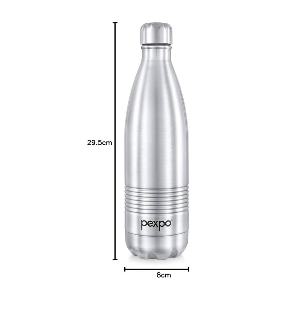 Echo Delux Hot & Cold ISI Certified Flask | 750 ml Stainless Steel Water Bottle - Silver