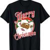 Black Merry Christmas Santa Claus T-Shirt