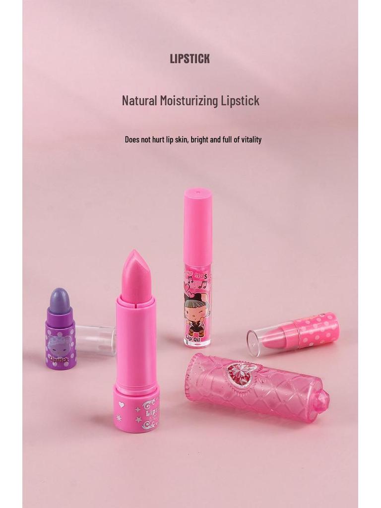 Children's Princess Makeup Handbag Set - Lipstick & Toys for Girls