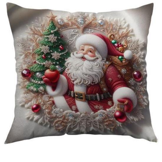 

Мультяшный Санта Клаус Полиэстеровая наволочка Рождественская наволочка для диванной подушки Домашняя праздничная наволочка с принтом 45*45cm
