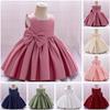 European and American Girls' Evening Princess Dresses - Satin Bow Performance and Piano Runway Costumes