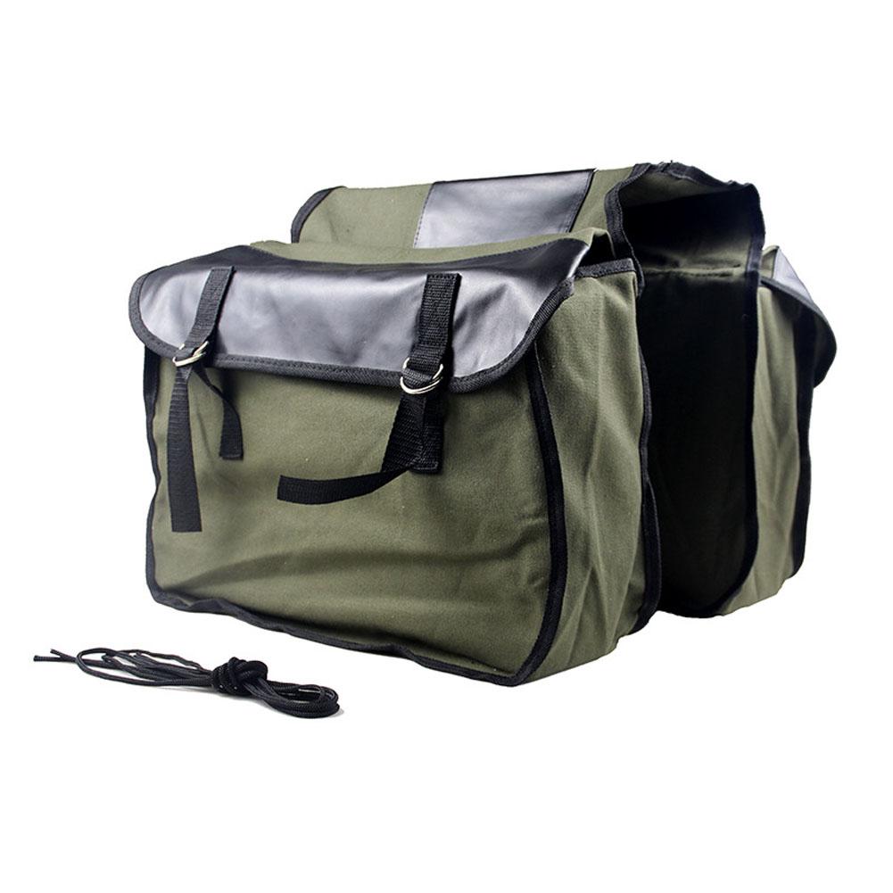 15,7 Zoll Gepäckträgertasche für den Rücksitz, Satteltasche, Fahrrad-Doppelpacktasche, Canvas-Taschen, wasserabweisend, für Fahrradzubehör