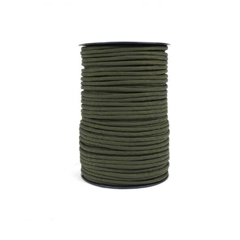 

100 м 9-жильный парашютный канат из паракорда, веревка для выживания в чрезвычайных ситуациях в кемпинге армия зеленый