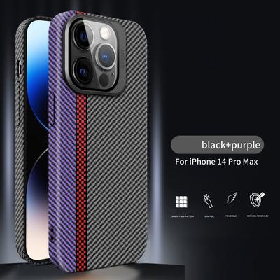 6 colori a contrasto colore struttura in fibra di carbonio custodia protettiva per lente flip custodia per iPhone 14 13 12 Pro Max custodia protettiva magnetica antiurto per PC