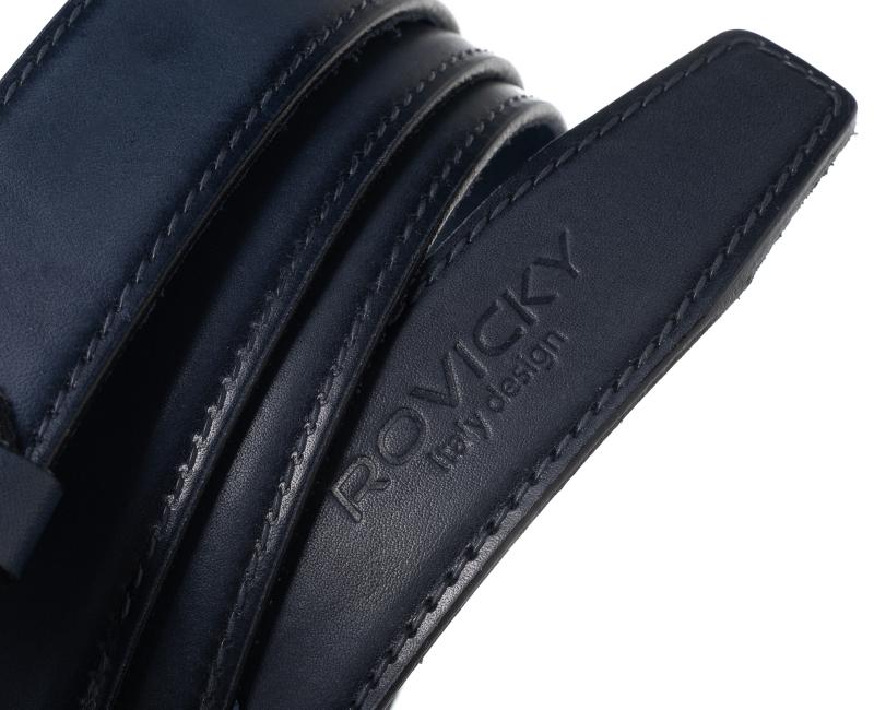Rovicky Narrow Leather Belt PLW-R-13 BLUE