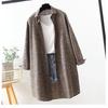 Women's Blouse Loose Cotton-Linen Shirt Women's Long Coat Shirt