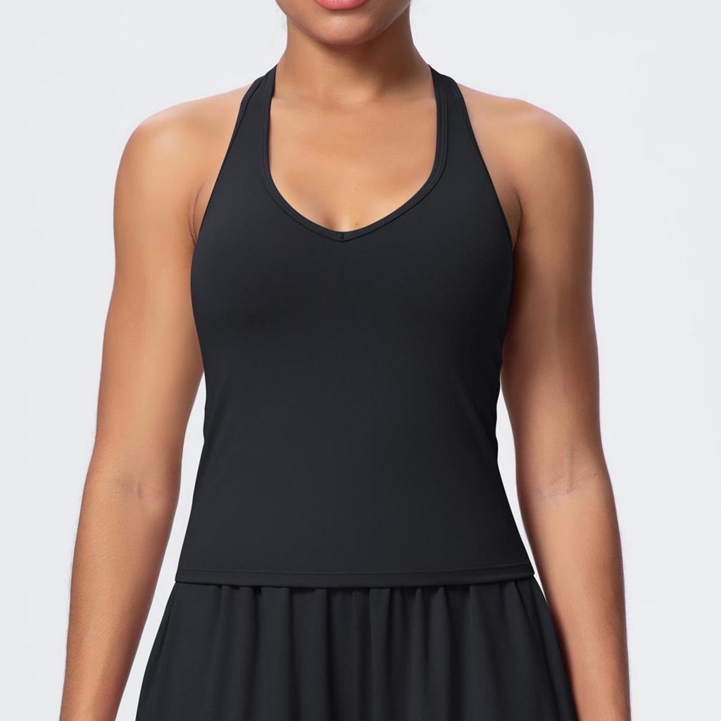 European & American Breathable Wide-Leg Pants with Fitness Halter & Strappy Long-Sleeve Yoga Top