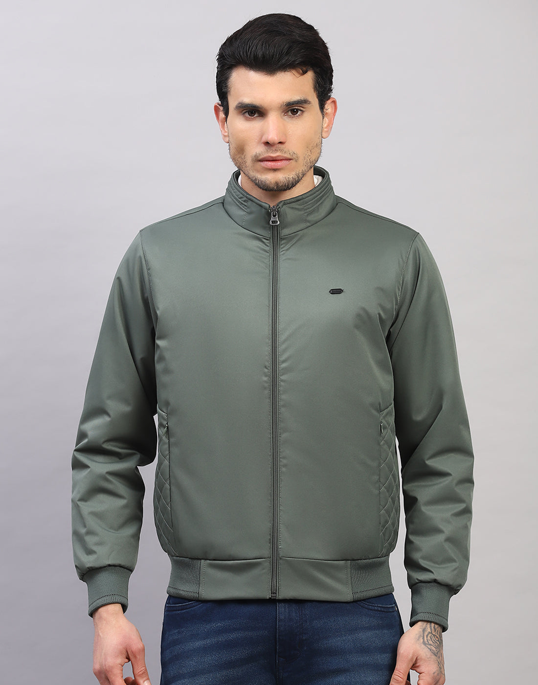 Monte Carlo Men Regular Fit Green Jacket M