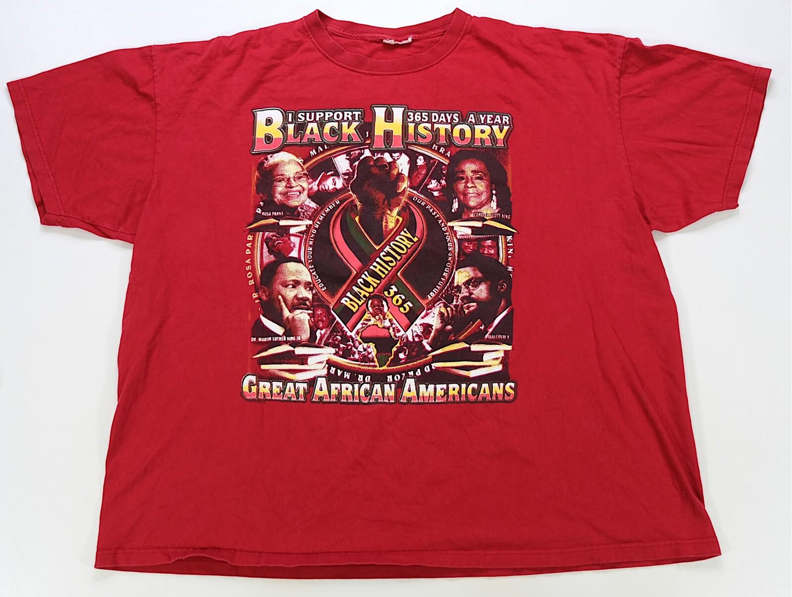 VTG I Support Black History 365 Days Great African Americans T Shirt 90s S
