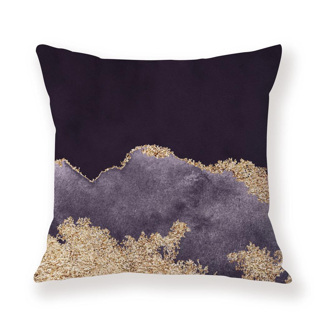 Watercolor Ins Wind Flashing Plush Pillowcase Contrasting Color Creative Model Room Decoration Pillow Car Sofa
