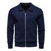 2025 Autumn and Winter New Men's European Size Jacket Sweater Cardigan Men's Zipper Business Casual Jacket Men