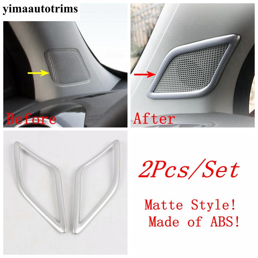 Head Lights / Window Lift Button Panel / Pillar A Speaker / Air AC Vent Cover Trim Matte Accessories For MG ZS EV 2018 -