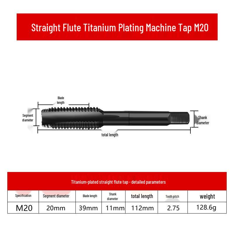 Stainless Steel Spiral Taper Tap Drill Bits with Cobalt-Nitriding, Sizes 4m-10m