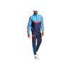 Adidas Logo Print Zip-Up Stand Collar Striped Color Block Raglan Long Sleeve Sports Jacket Men Jacket Blue IU2073