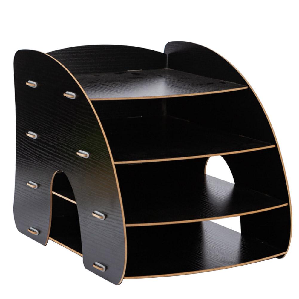 Stojak/organizer na czasopisma/książki A4 w kształcie łuku, wielowarstwowy, biurowy/domowy, pudełko do przechowywania na biurko #2