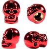 Dsycar Skull Style Tire Valve Stem Caps Antirust Copper Core, Red Eyes with Rubber Ring, Universal Stem Covers for Cars, SUVs, Bike and Bicycle,