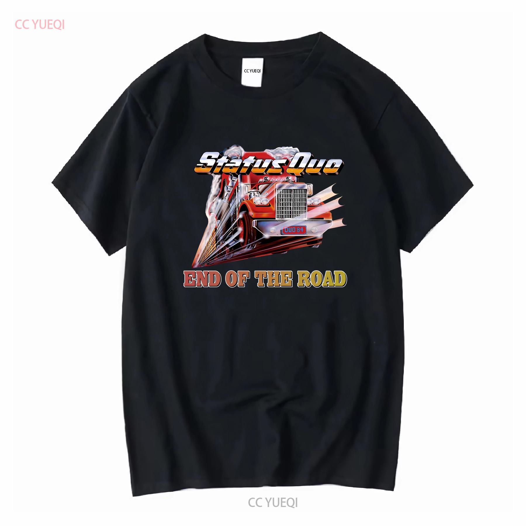 

VTG 1984 Status Quo End of the Road Tour Band T Shirt Black S 5XL PE400 vintage Washed fashion graphic homme Stylish streetwear 4XL