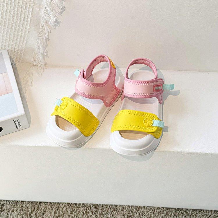 Boys' Shoes Baotou Sandals 2025 Summer New Girls' Versatile Casual Shoes Korean Version of Medium and Older Children's Soft-soled Beach Shoes